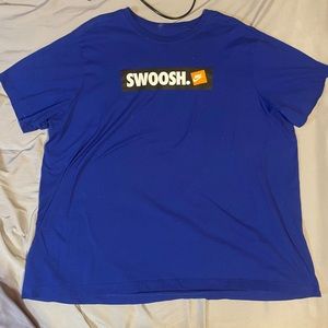 The Nike Tee Blue Swoosh Label T Shirt